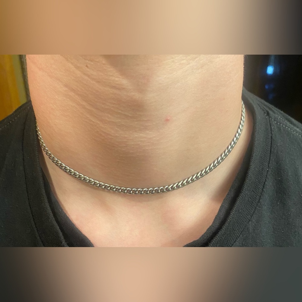 The GLD Shop 16” 5mm Miami Cuban White Gold Plated Necklace